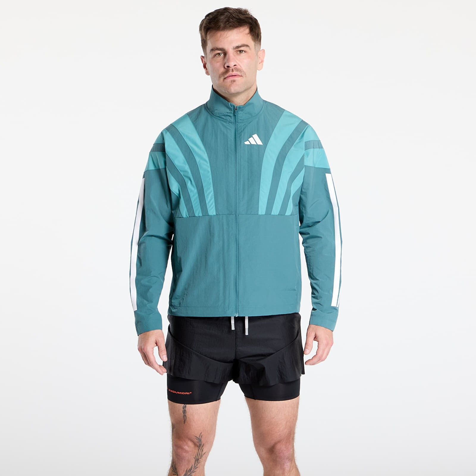 Bunda adidas Adizero Archive Running Jacket Preloved Teal/ Carbon XL