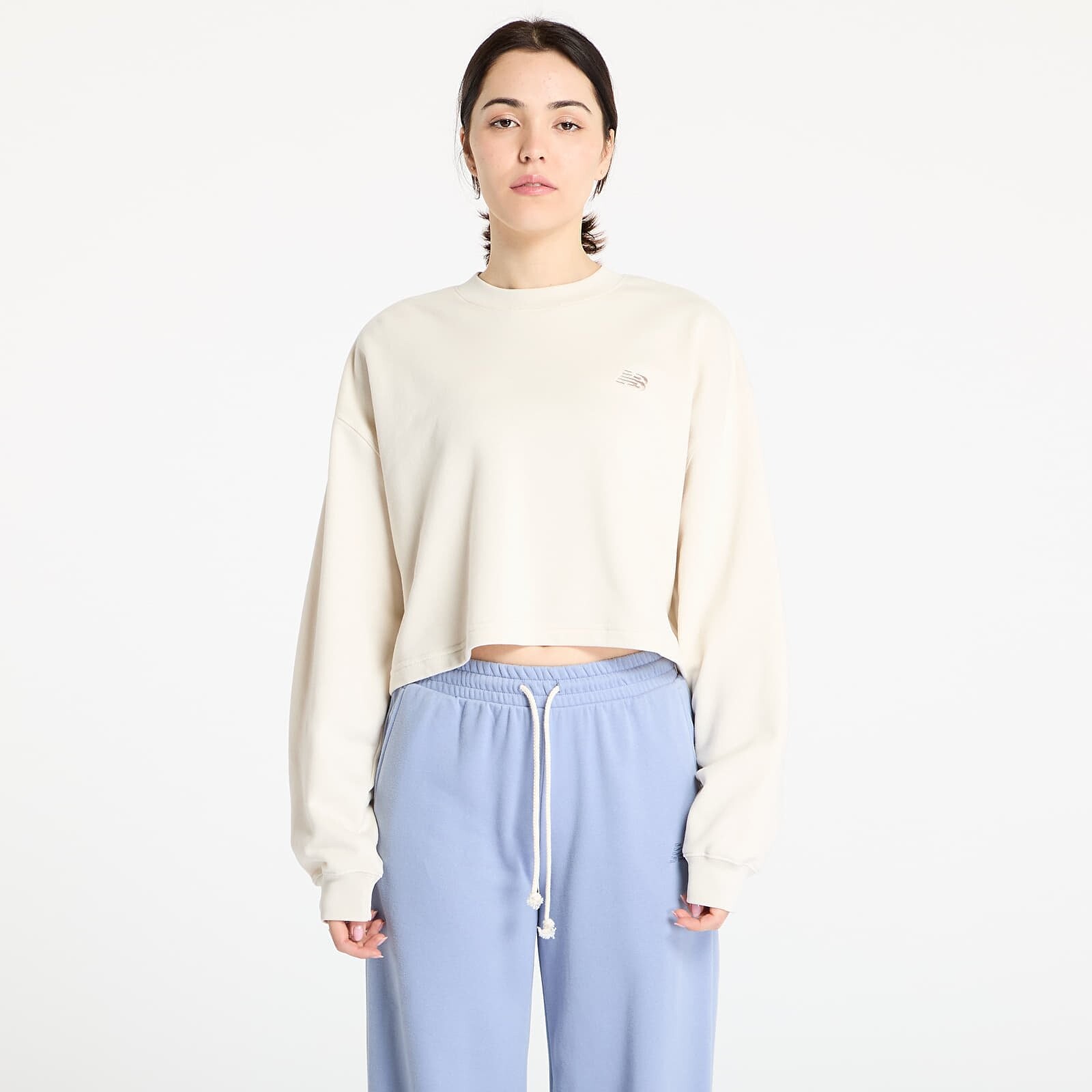 Mikina New Balance Coastal Fleece Crew Linen M