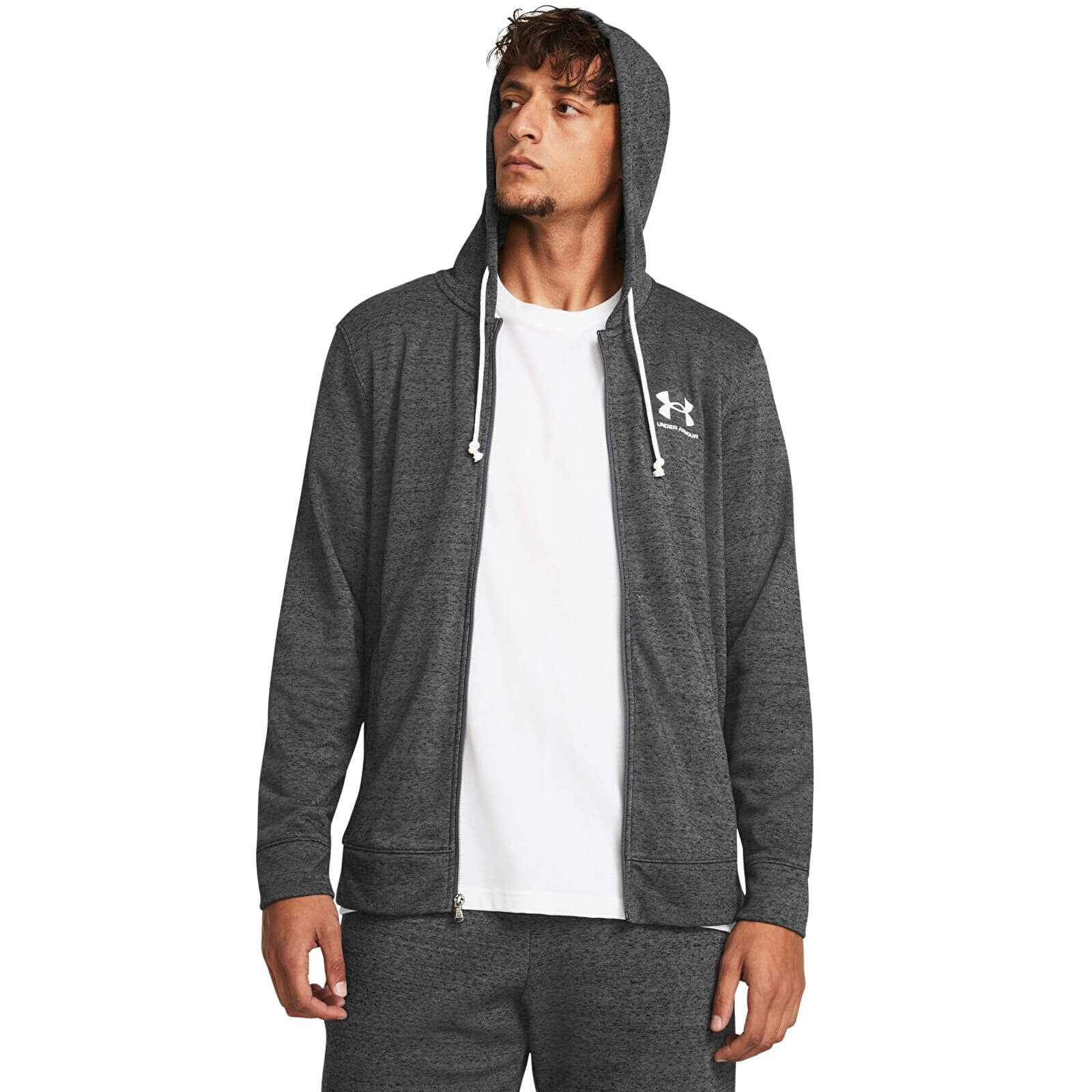 Mikina Under Armour Rival Terry LC FZ Gray XXL