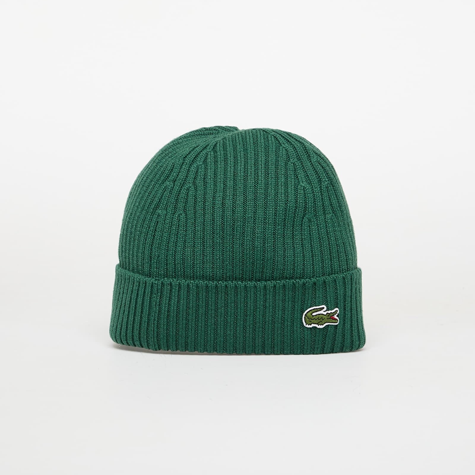 Čiapka LACOSTE Knitted Cap Green Universal