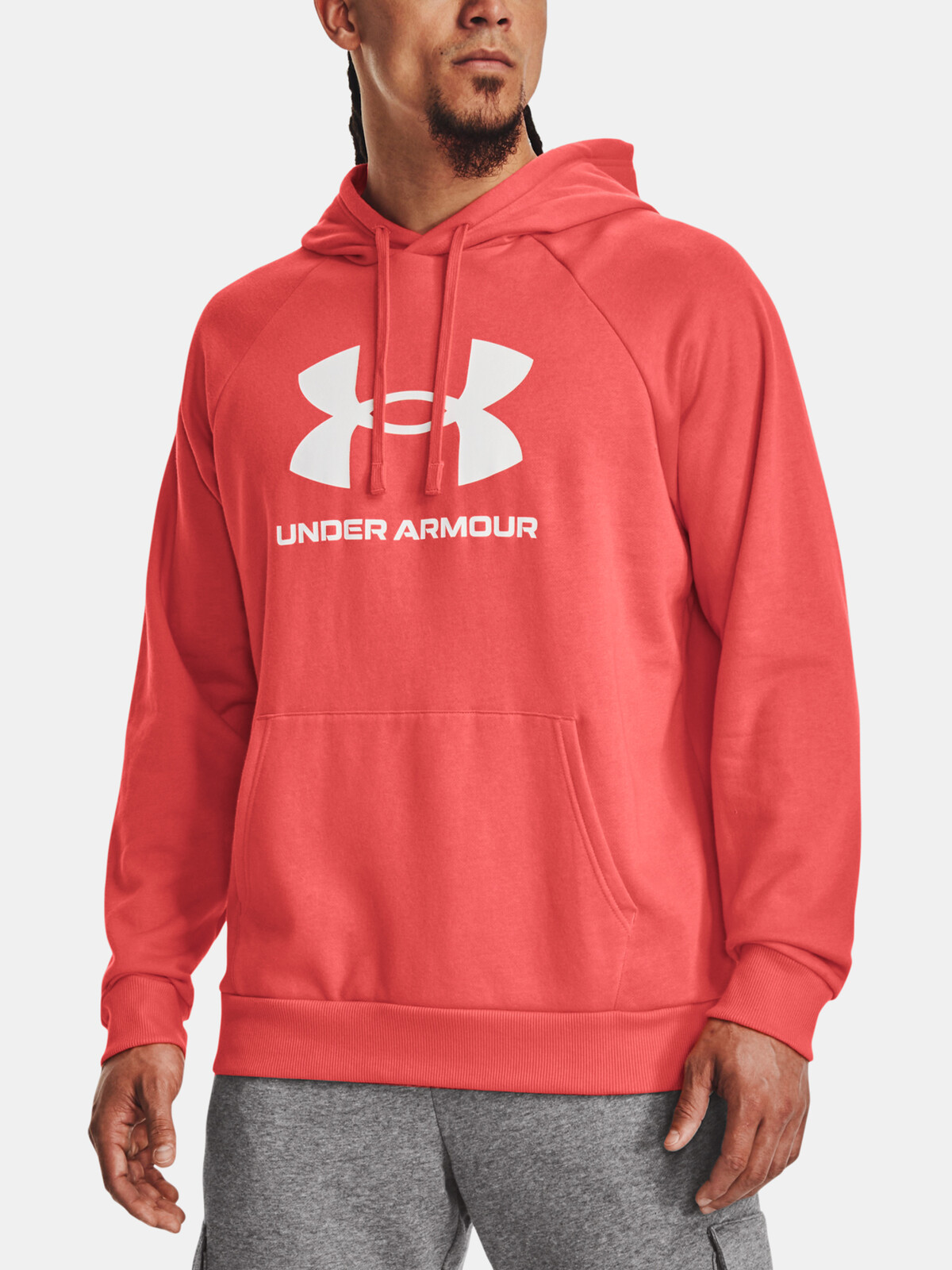 Červená mikina Under Armour UA Rival Fleece Logo HD