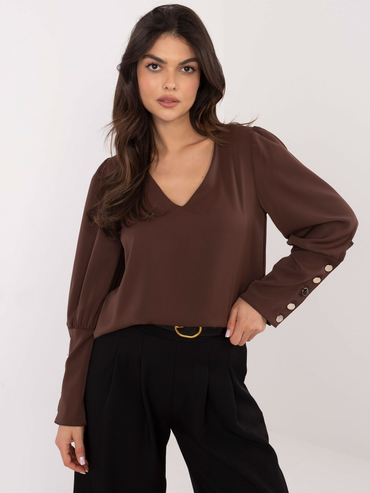 Blouse-MI-BZ-M721.38-dark brown