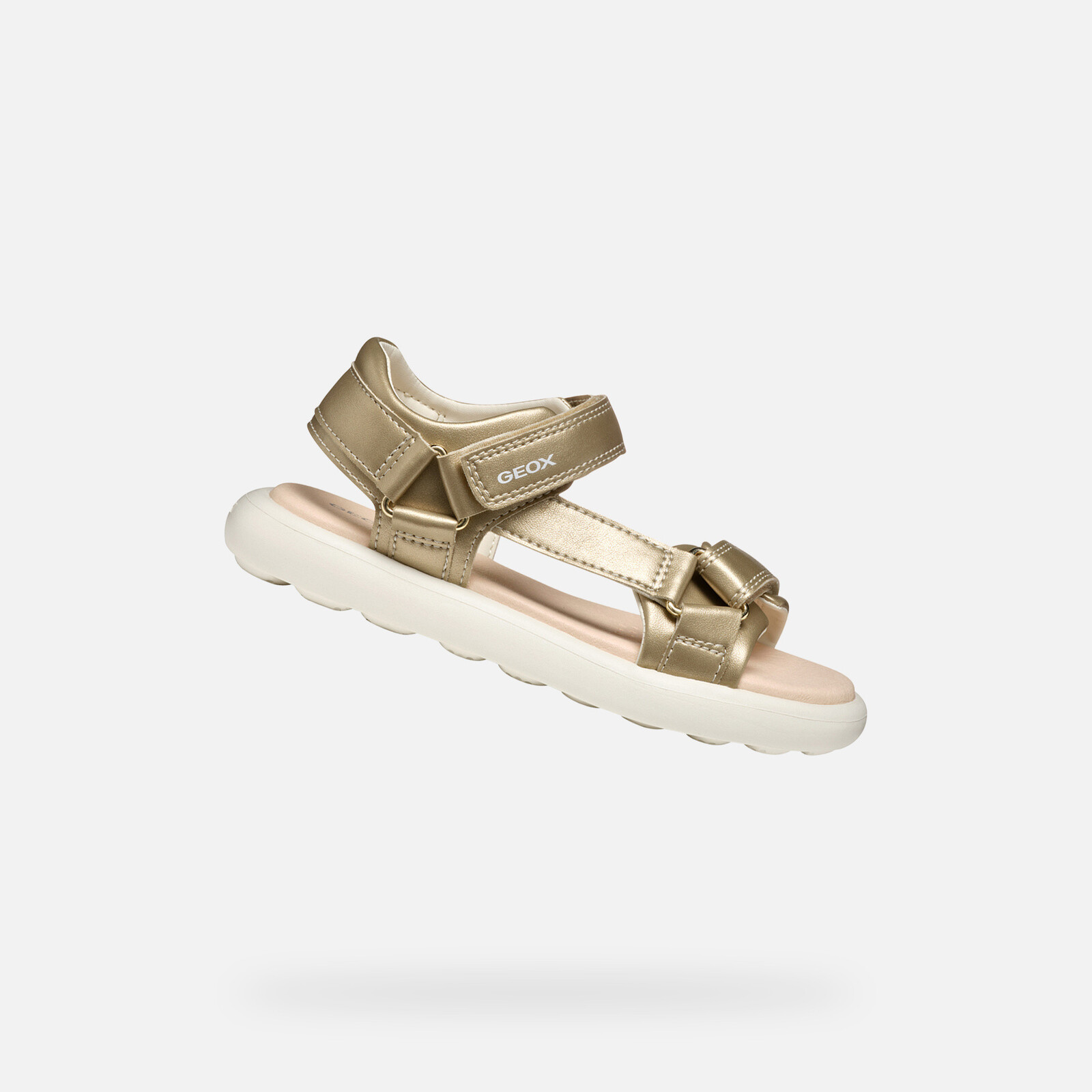 Gold Girls Sandals Geox Puffypop - Girls