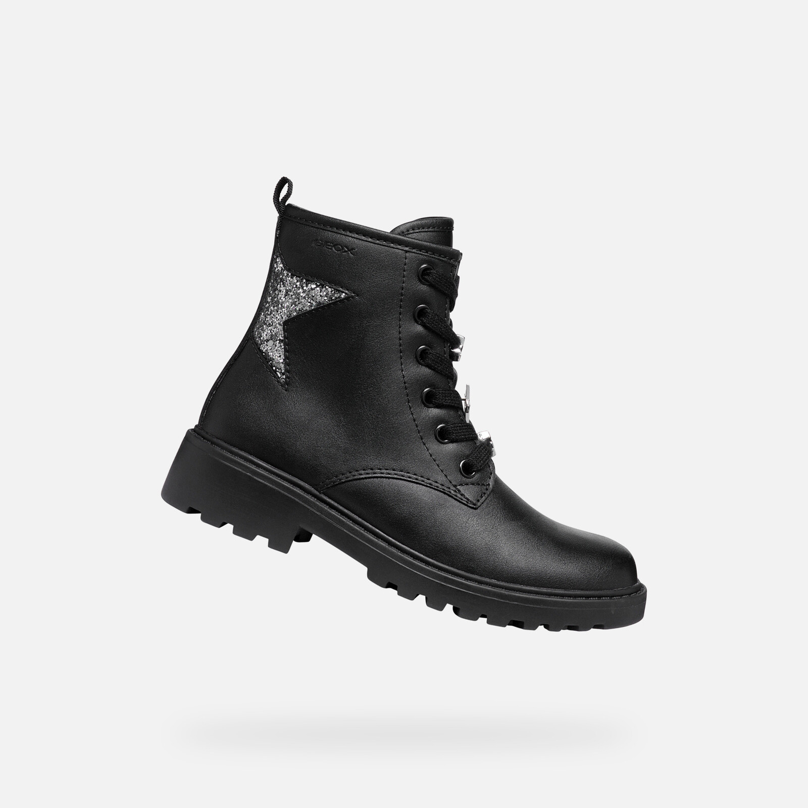 Čierne dievčenské členkové topánky Geox Casey Girl