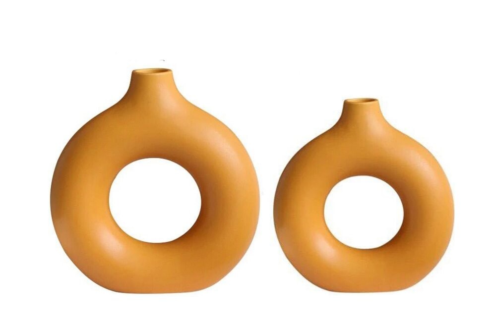 Vase Set Iskandinav Halka - Soft Orange