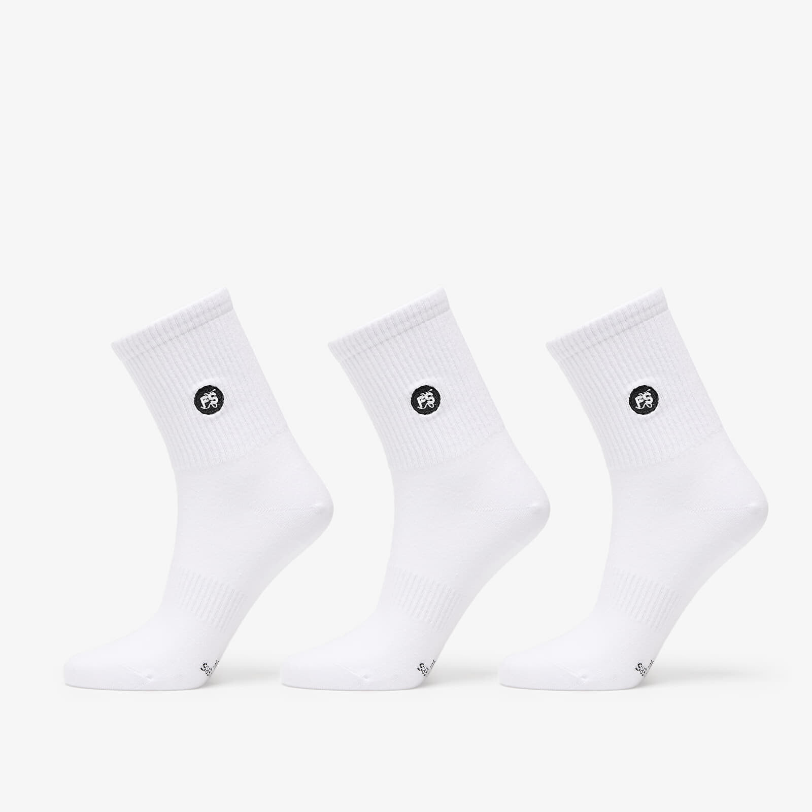 Ponožky Footshop Short Socks 3-Pack White 39-42