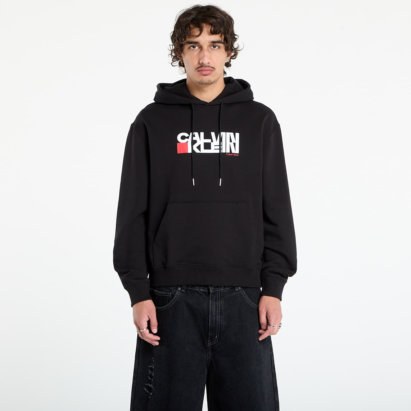 Mikina Calvin Klein Jeans LS Terry Sweatshirt Black M
