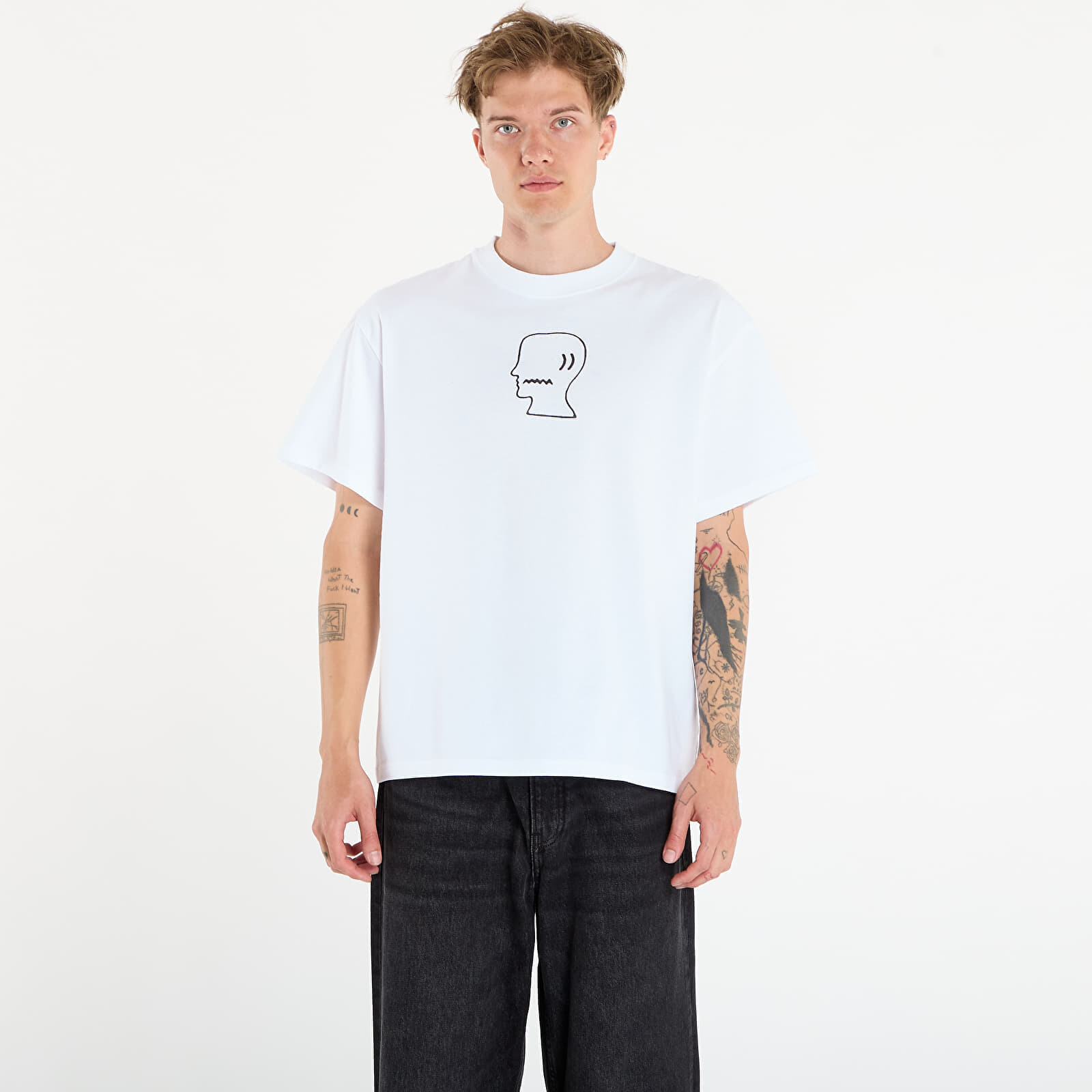 Tričko Brain Dead Logo head T-shirt White S