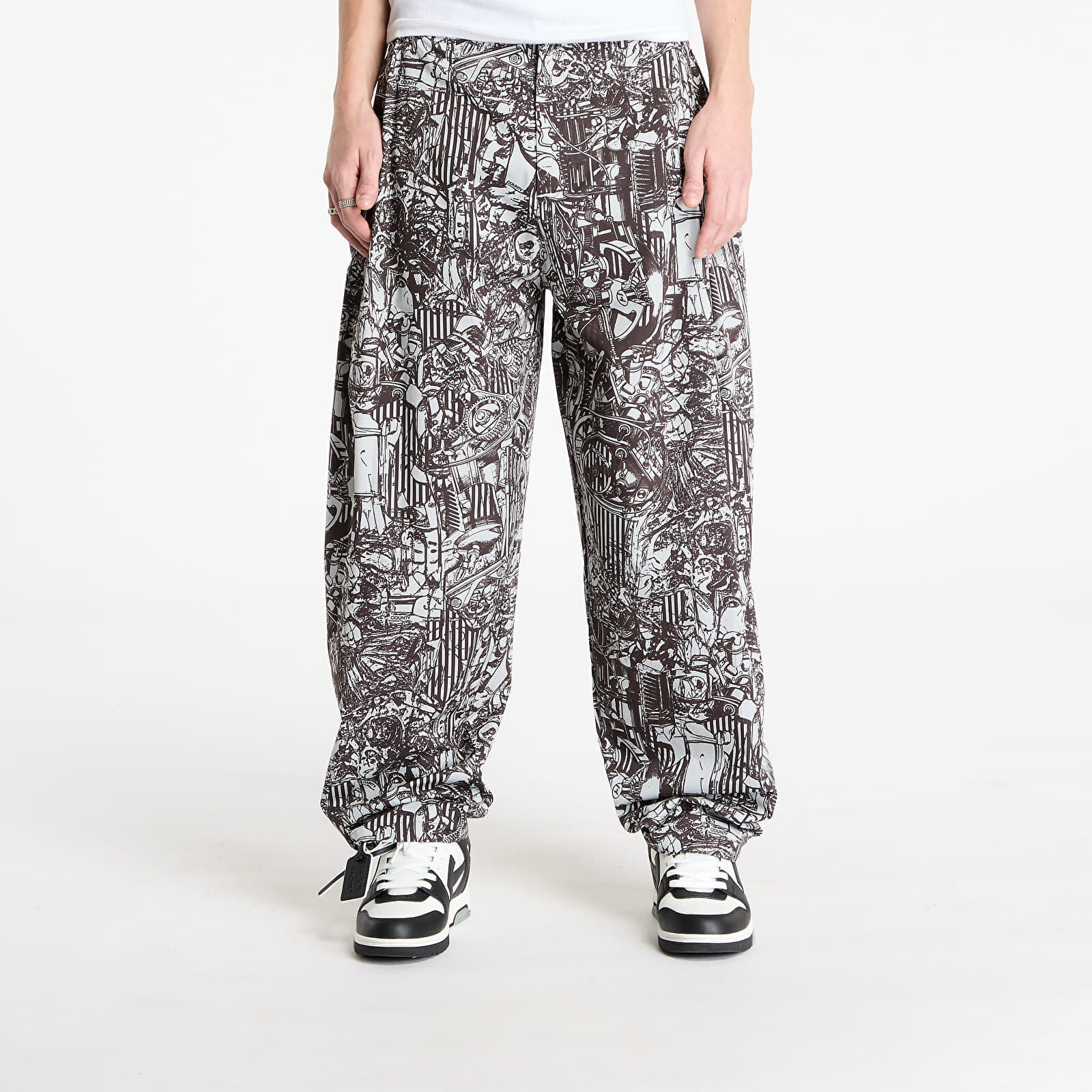Pyžamo Marcelo Burlon Aop Mech Baggy Pajama Pants Dark Grey Me XL