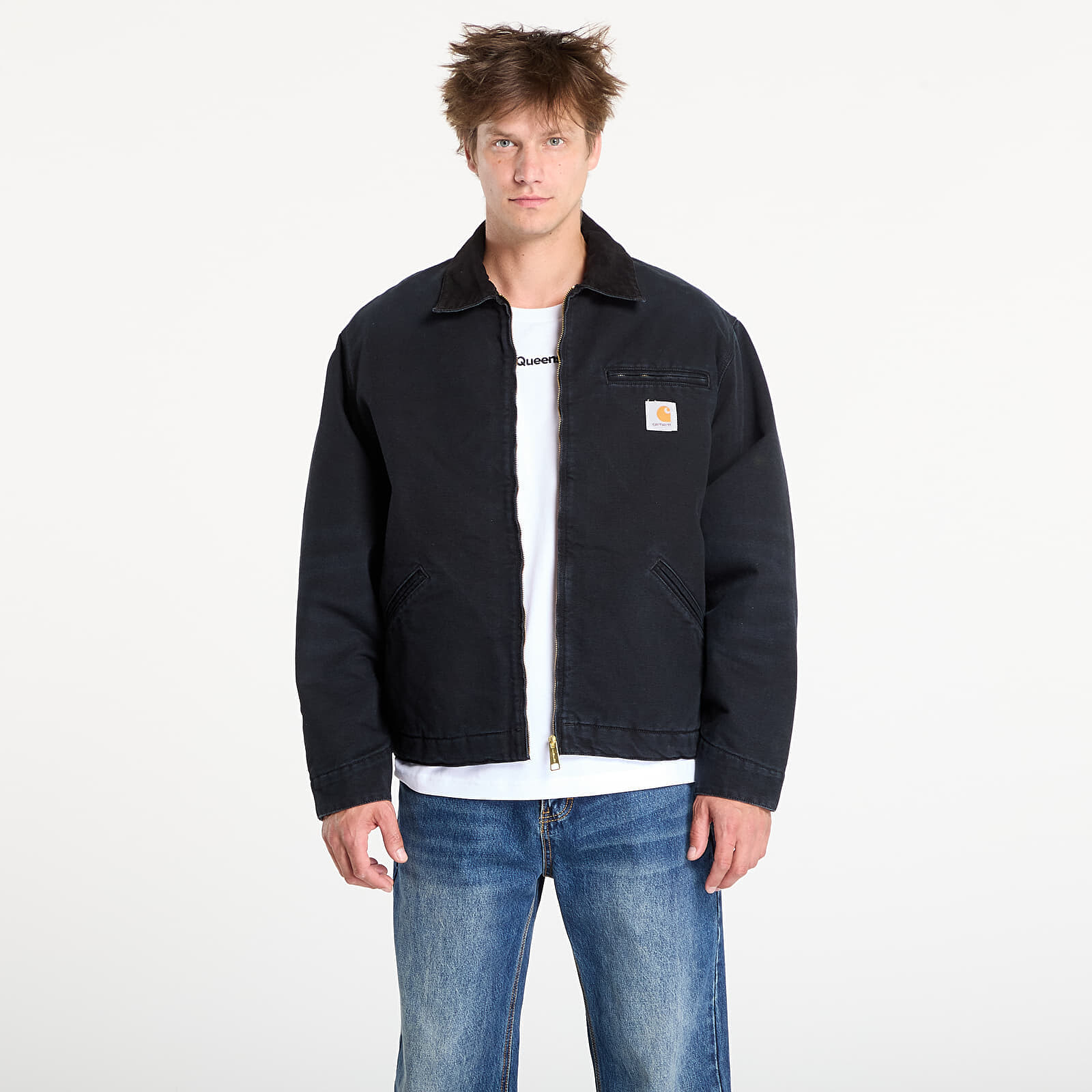 Bunda Carhartt WIP OG Detroit Jacket (Winter) Black/ Black Stone Canvas L
