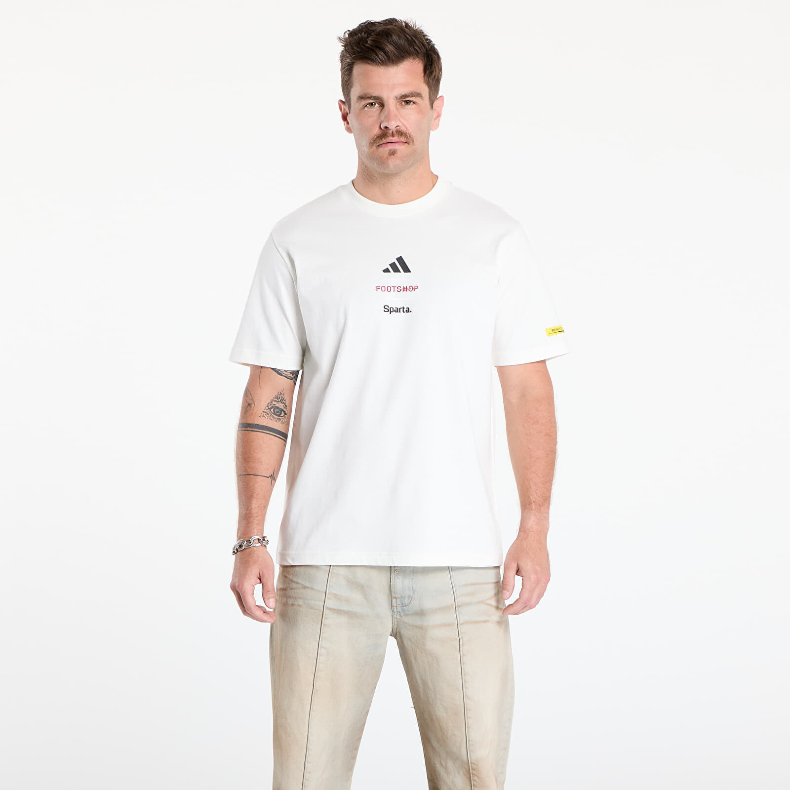 Tričko adidas x Footshop x Sparta T-Shirt Crest UNISEX White XS