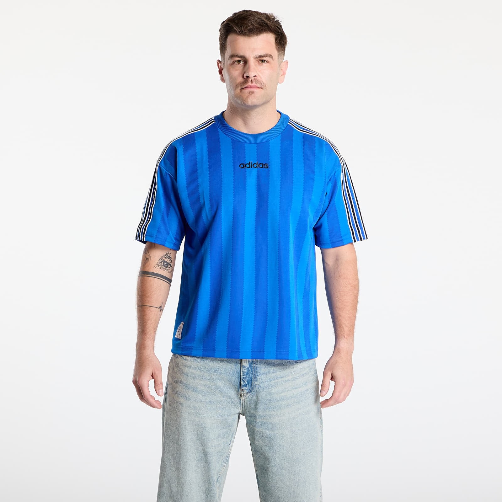 Tričko adidas 90s Stripe Jersey Blue L