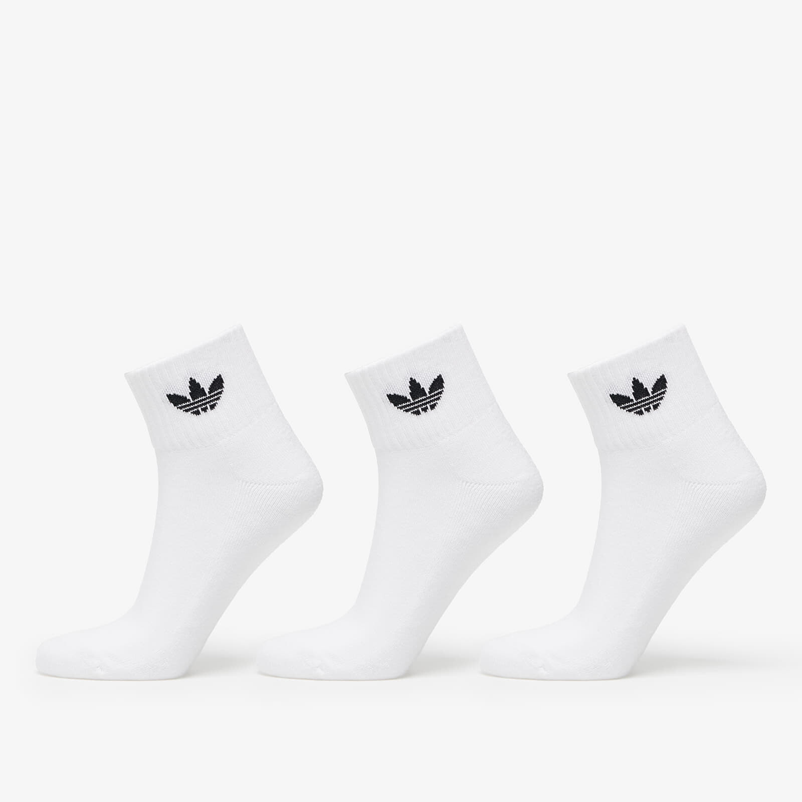 Ponožky adidas Mid Ankle Socks 3-Pack White/ White/ Black 37-39