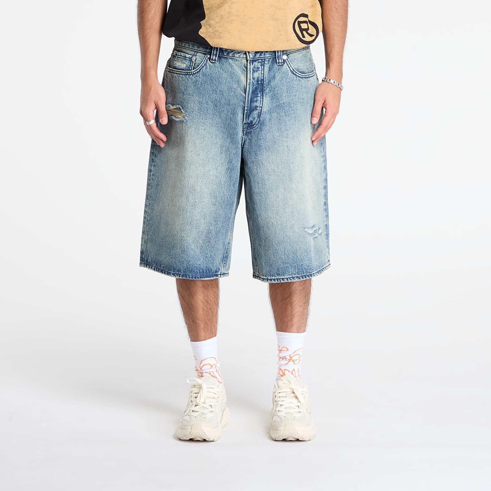Šortky A BATHING APE Sta Relaxed Fit Denim Shorts Lig XXL