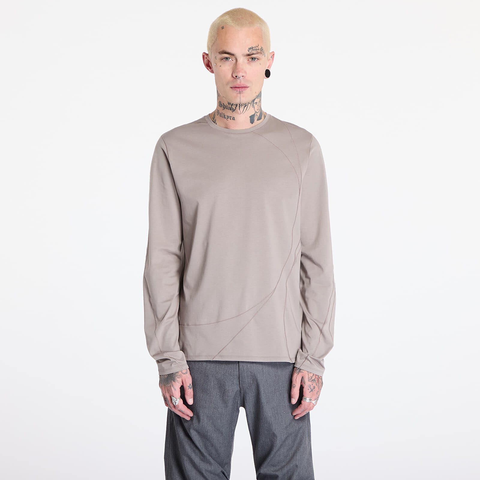 Tričko Post Archive Faction (PAF) 7.0 Long Sleeve Center T-Shirt UNISEX Warm Grey XL