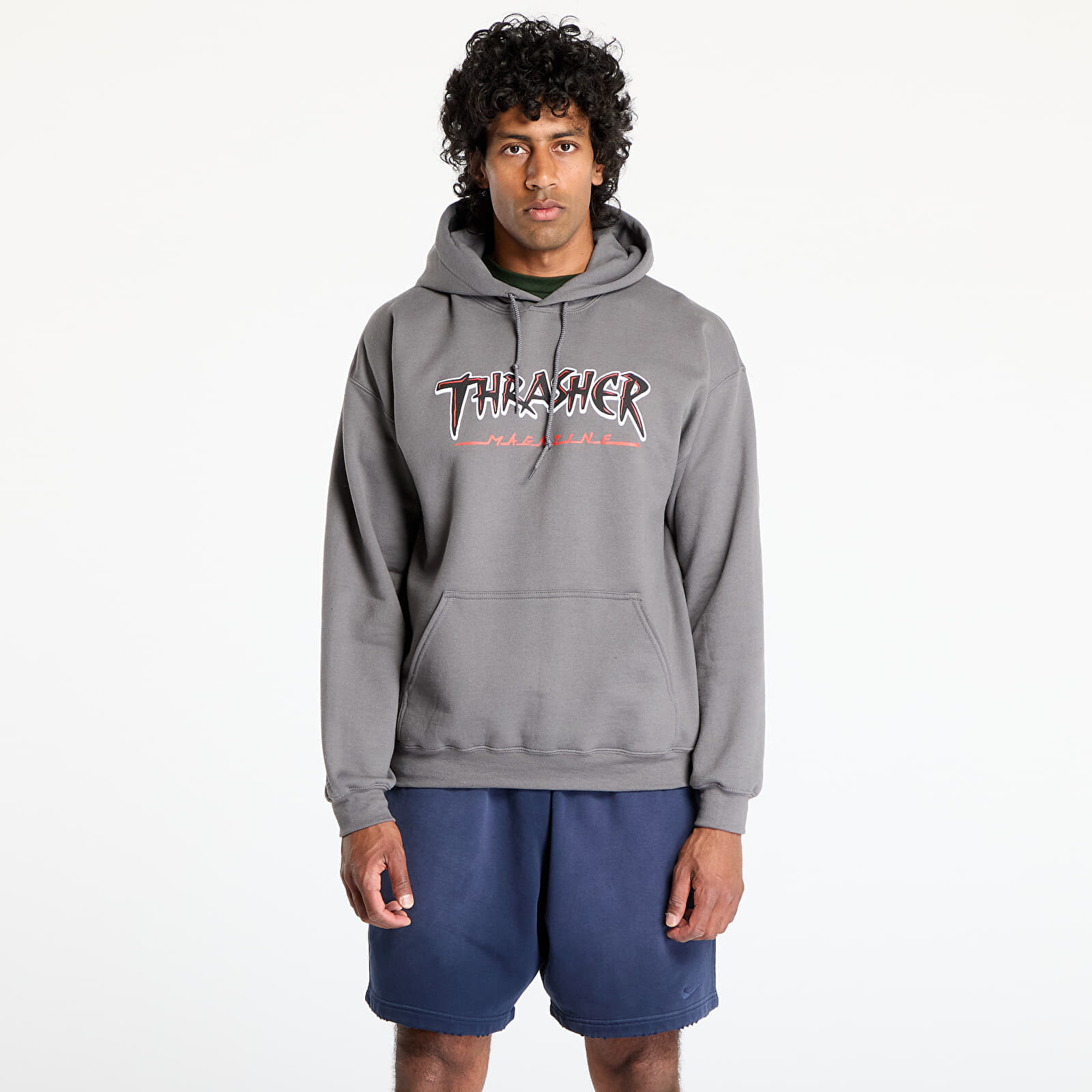 Mikina Thrasher Slash Hoodie Charcoal L