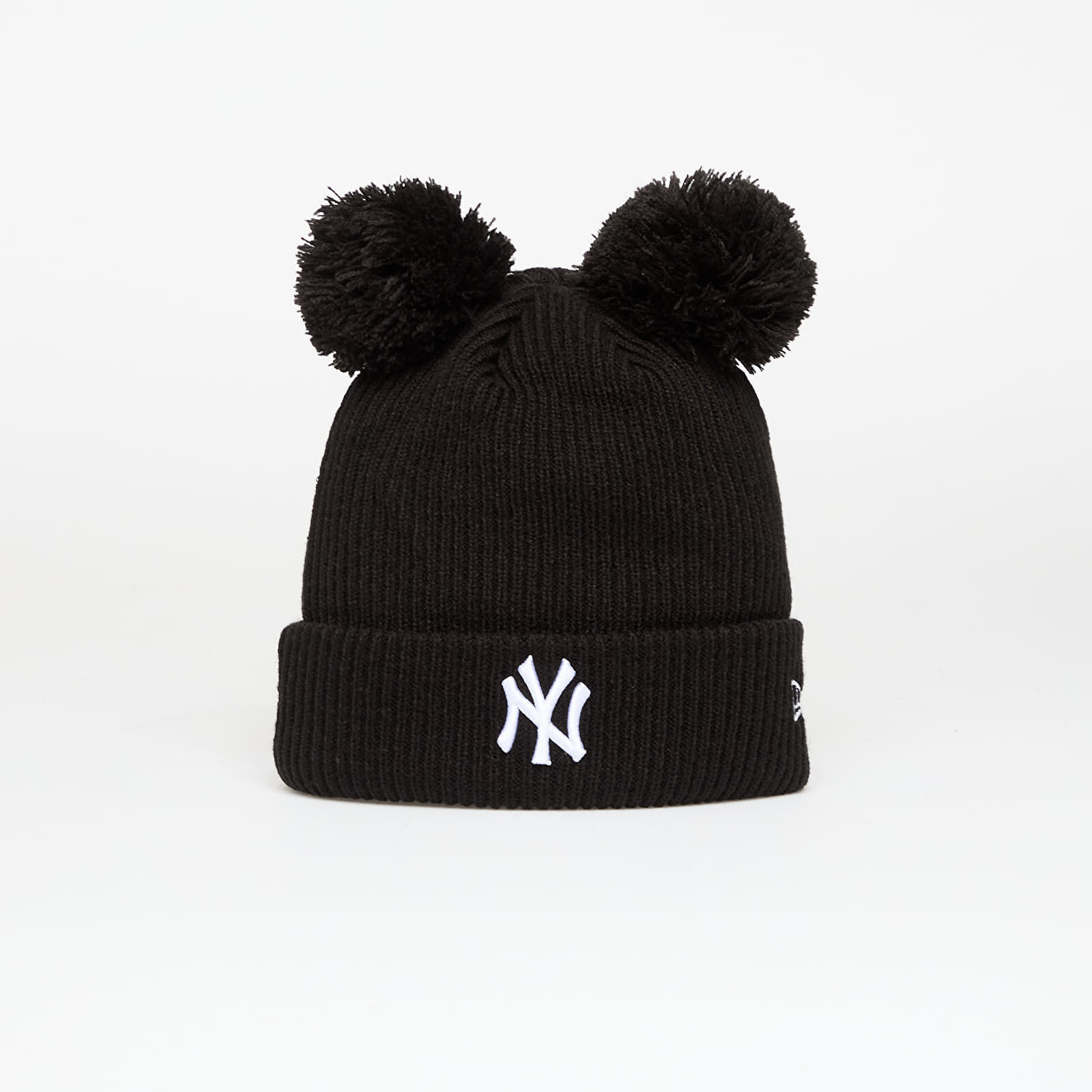 Čiapka New Era New York Yankees Womens MLB Double Pom Cuff Knit Beanie Hat Black Universal