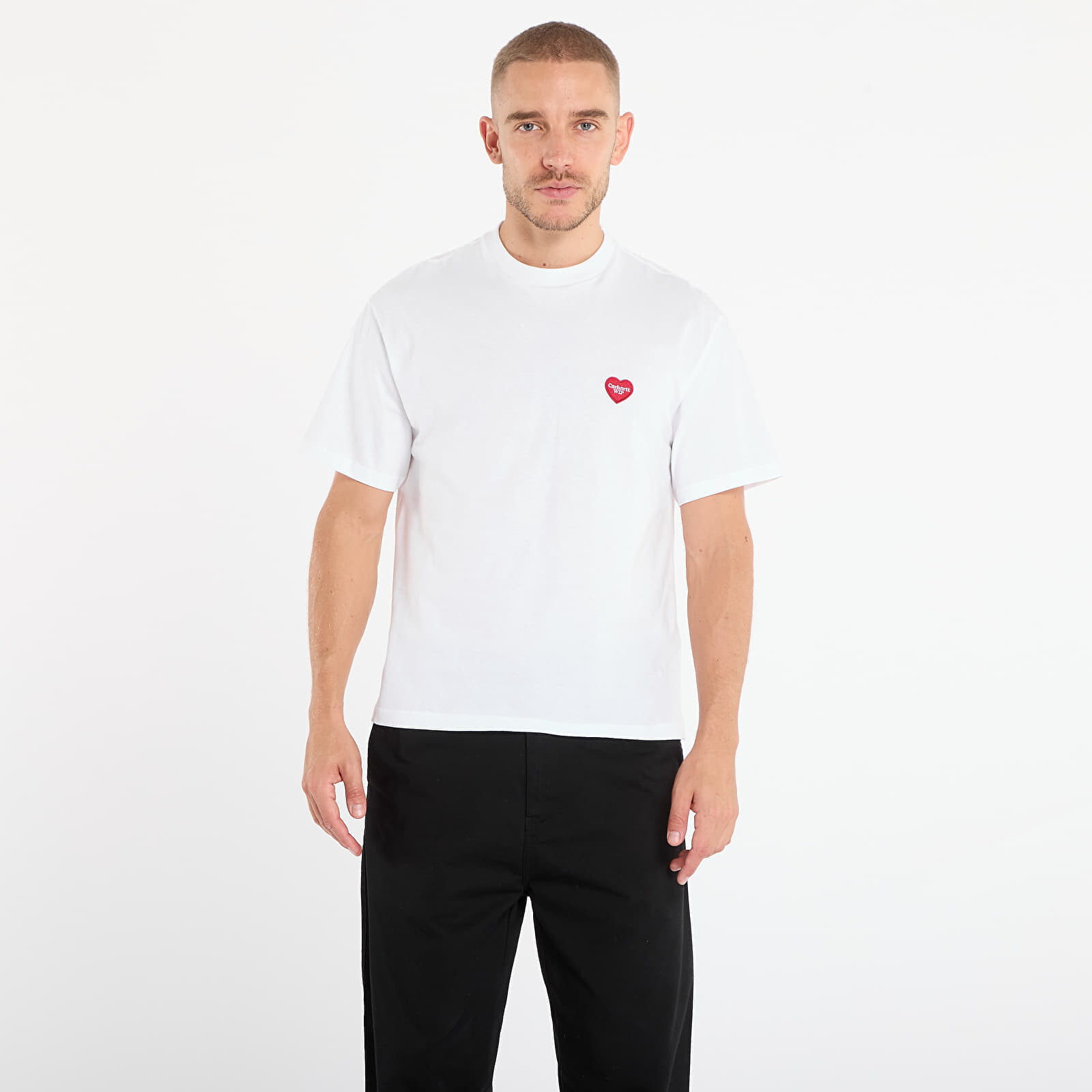 Tričko Carhartt WIP W' S/S Heart Patch T-Shirt UNISEX White/ Red S