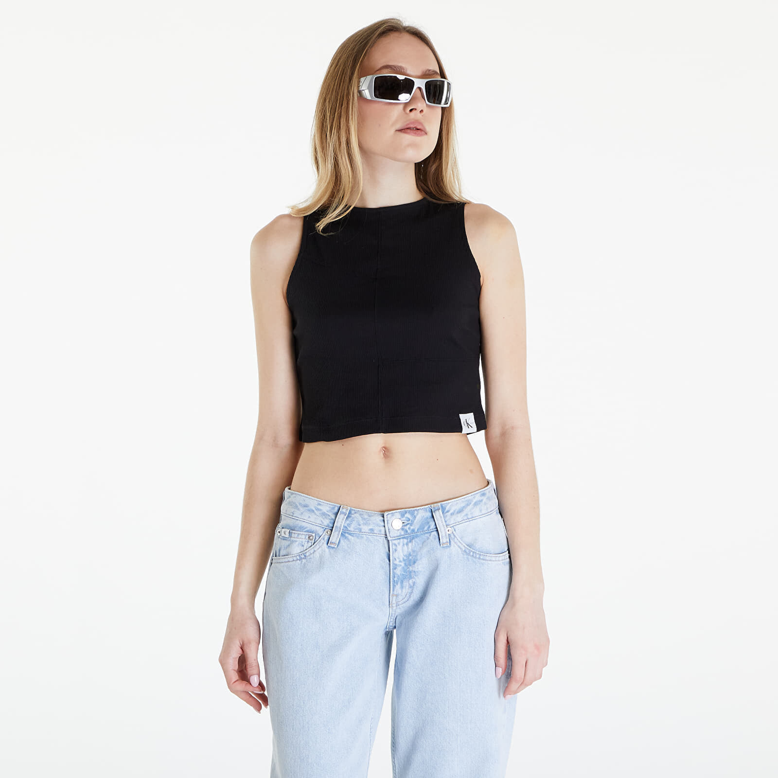 Calvin Klein Jeans Seaming Rib Tank Top Black XL