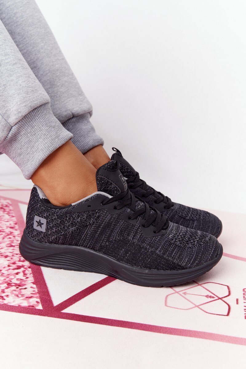 EVENTO Dámska športová topánka pohodlie pena čierna na dlhú vzdialenosť