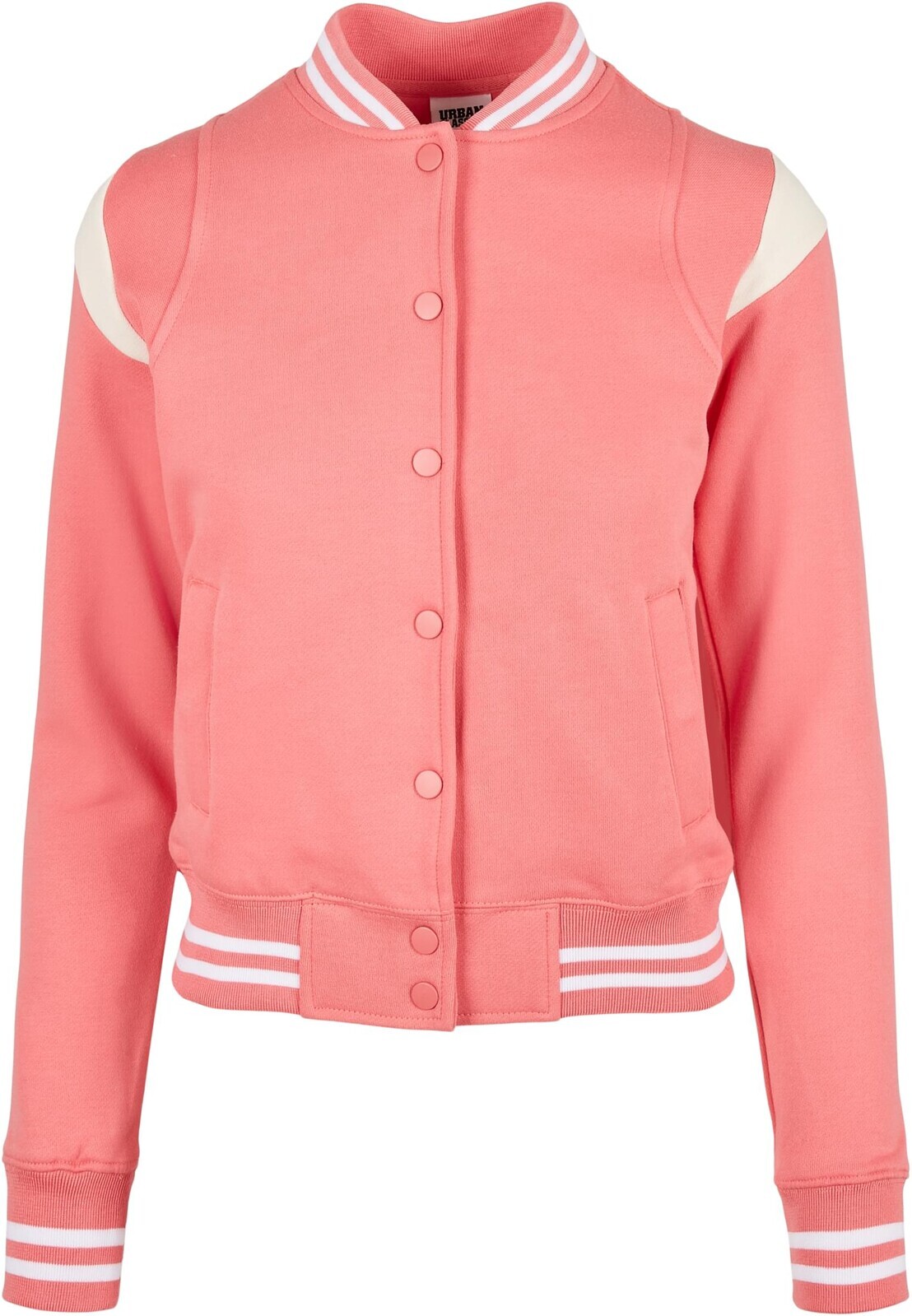 Women's inset jacket College Sweat Jacket light pink/white sand