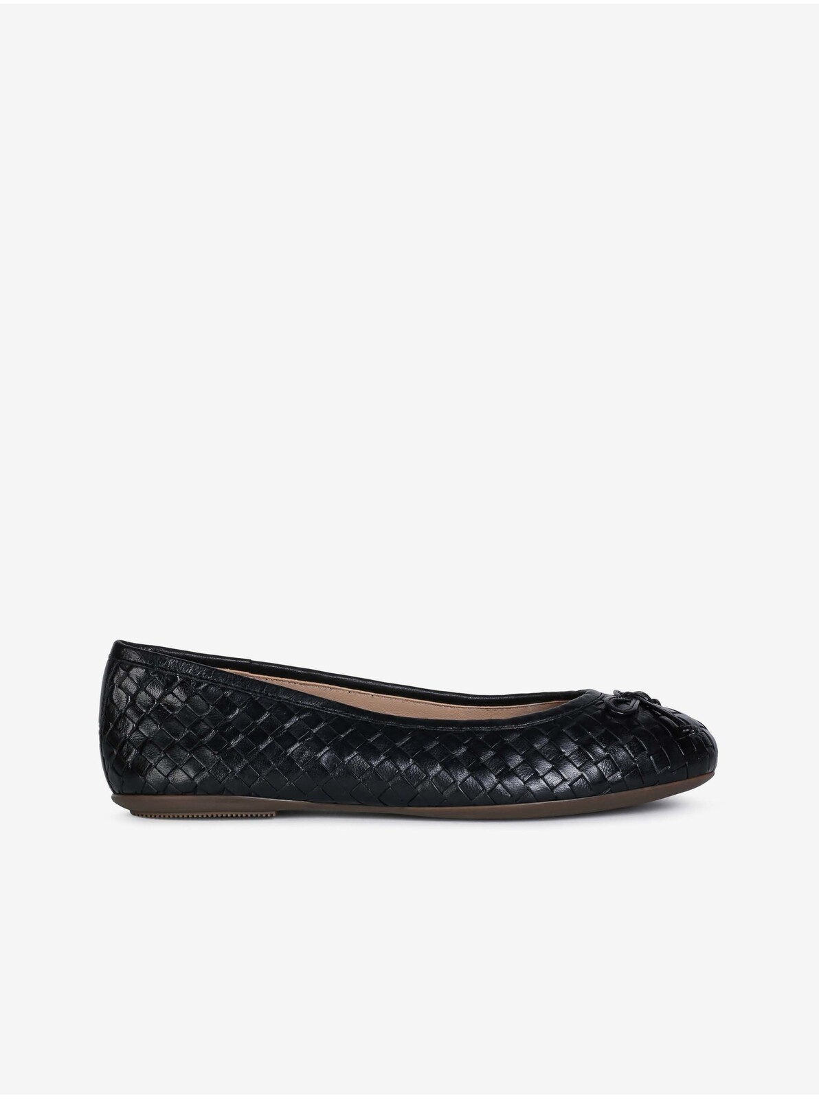 Black leather ballet flats Geox Palmaria - Women's