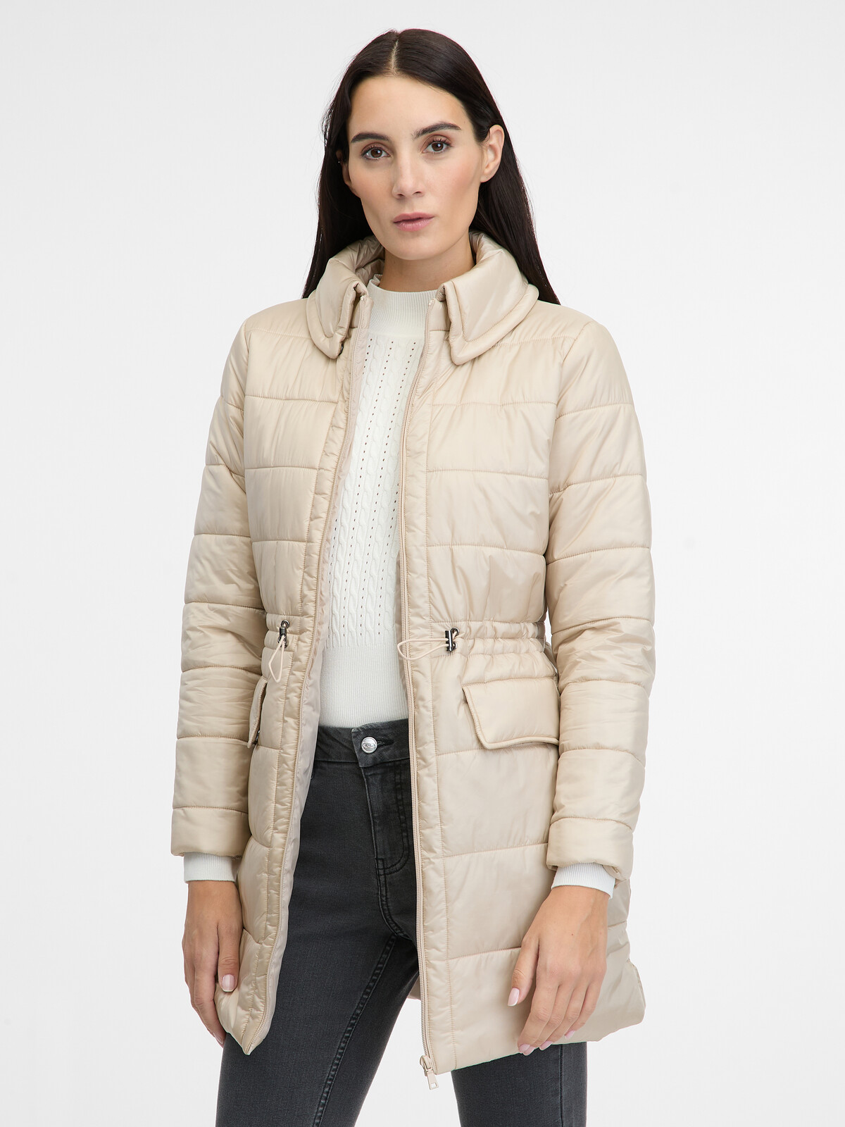 Cream women's winter jacket ORSAY - Women's