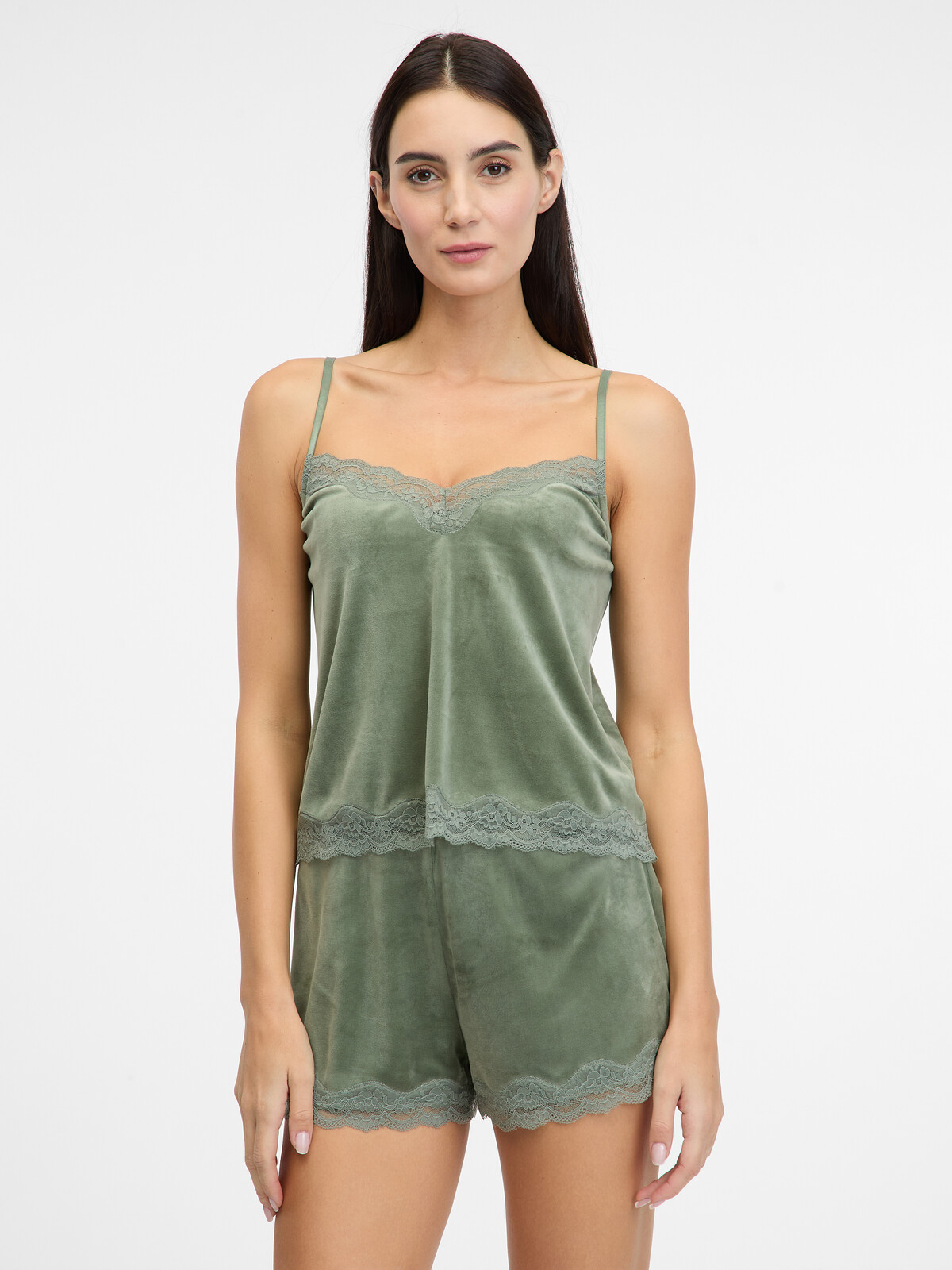 Khaki women's suede pajama top ORSAY - Women's