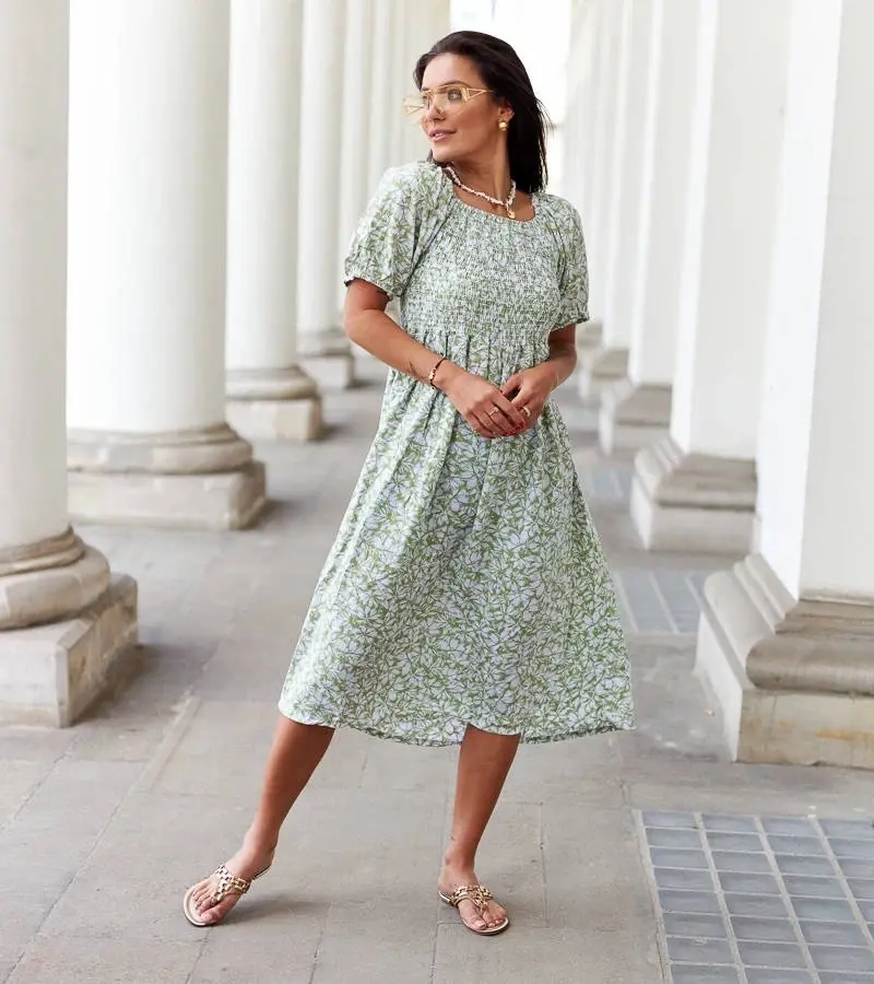 Gemre Zelené kvetinové šaty Edoardo