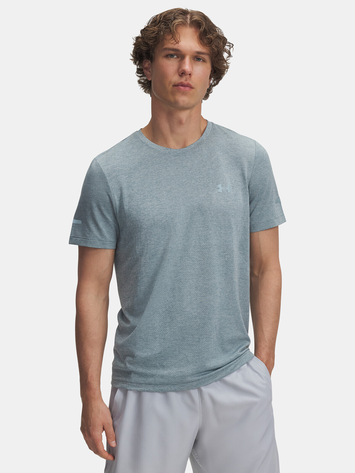 Men's Under Armour UA SEAMLESS STRIDE SS-GRN T-Shirt - Men's