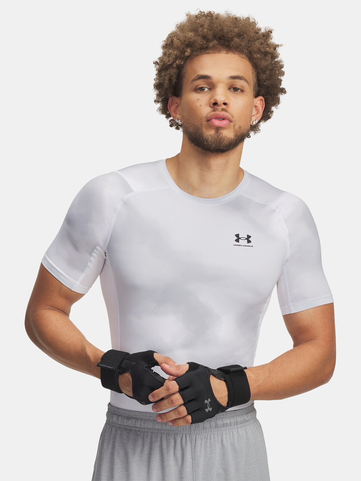 Under Armour UA HG Armour Printed SS-WHT Men's T-Shirt - Men's