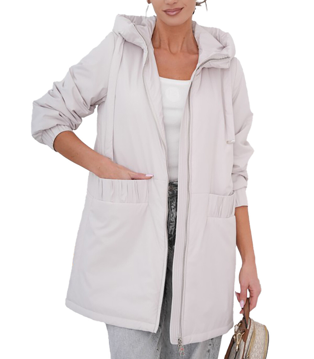 Women's spring oversize coat with hood and pockets Emilia