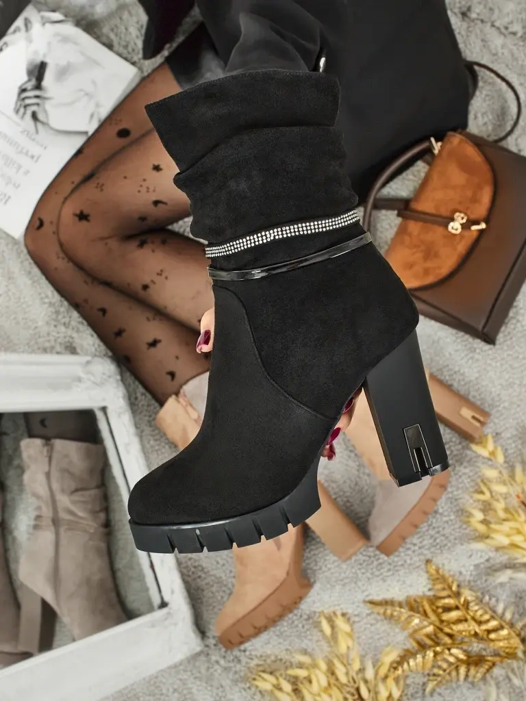 Resti BrambleDusk Women's Eco Suede Block Heel Ankle Boots