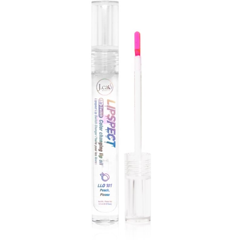 J.Cat Beauty Lipspect olej na pery s meniacou sa farbou odtieň 101 Peach, Please 3 ml