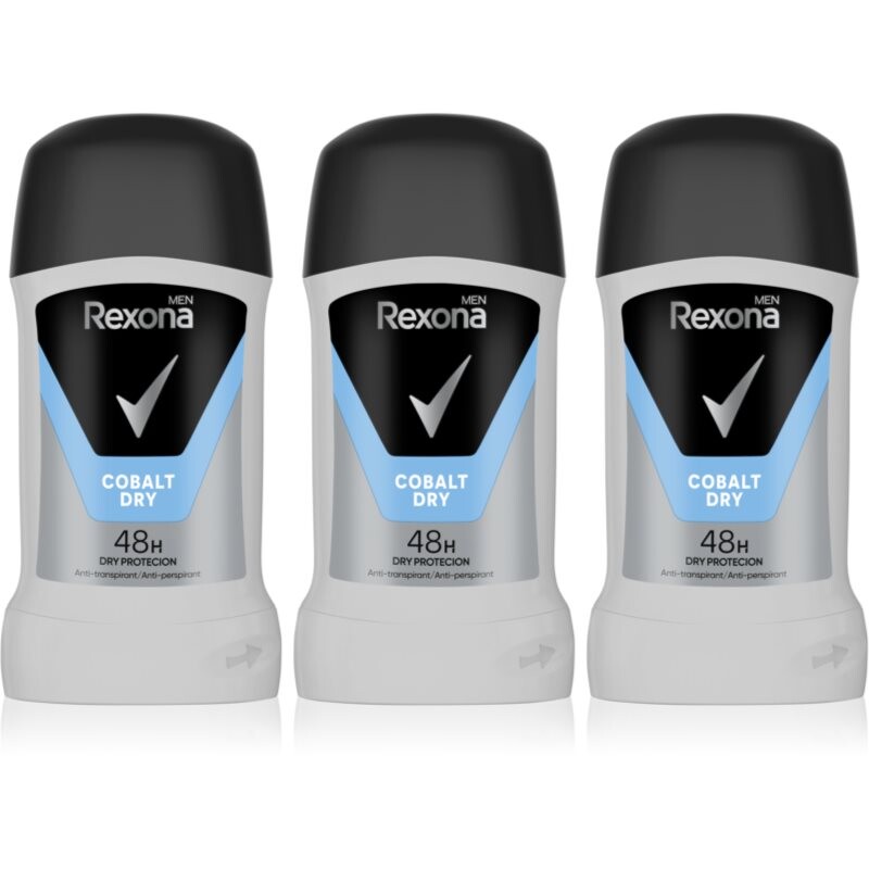 Rexona Cobalt výhodné balenie tuhých dezodorantov
