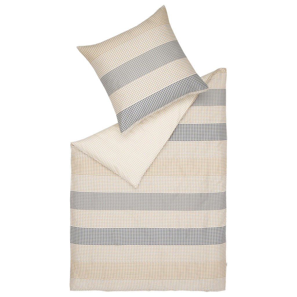 Esprit OBOJSTRANNÁ POSTEĽNÁ BIELIZEŇ, satén, krémová, viacfarebná, svetlosivá, béžová, 155/220 cm