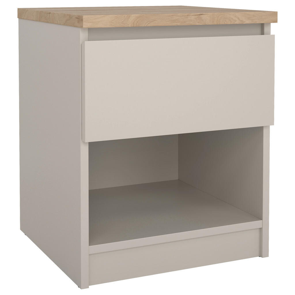 Boxxx NOČNÝ STOLÍK, farba duba, kašmírová, 40,4/49,5/40 cm