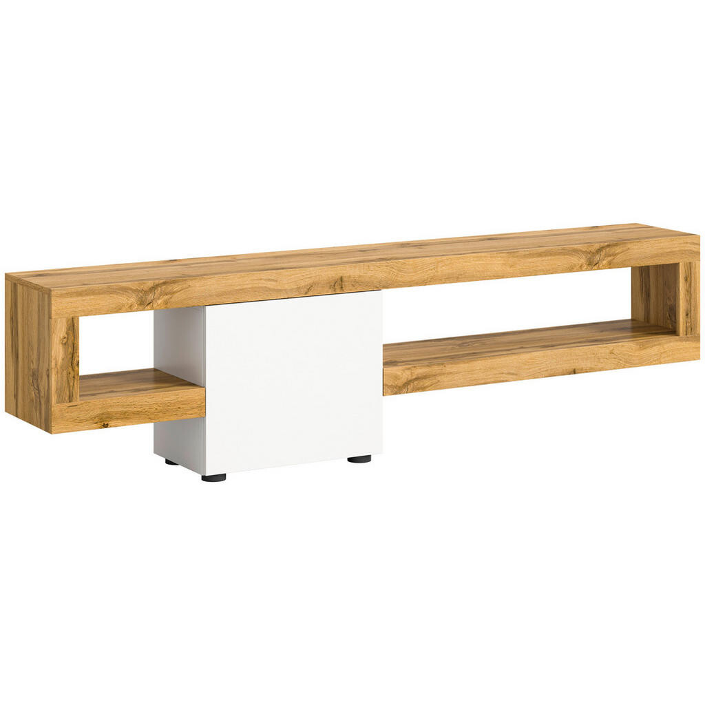 MID.YOU NÍZKA KOMODA, biela, farba duba, 190/51/30 cm