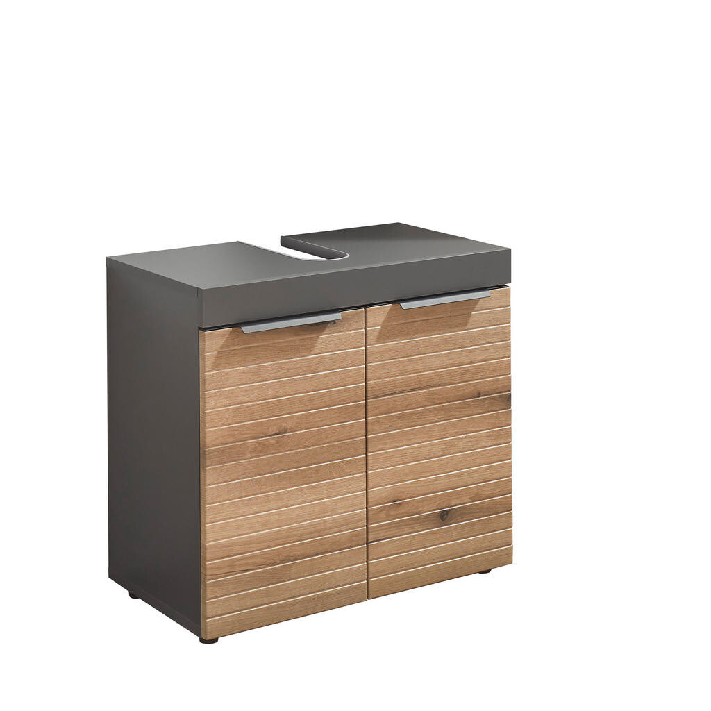 MID.YOU SKRINKA POD UMÝVADLO, farba duba, grafitová, 60/56/34 cm