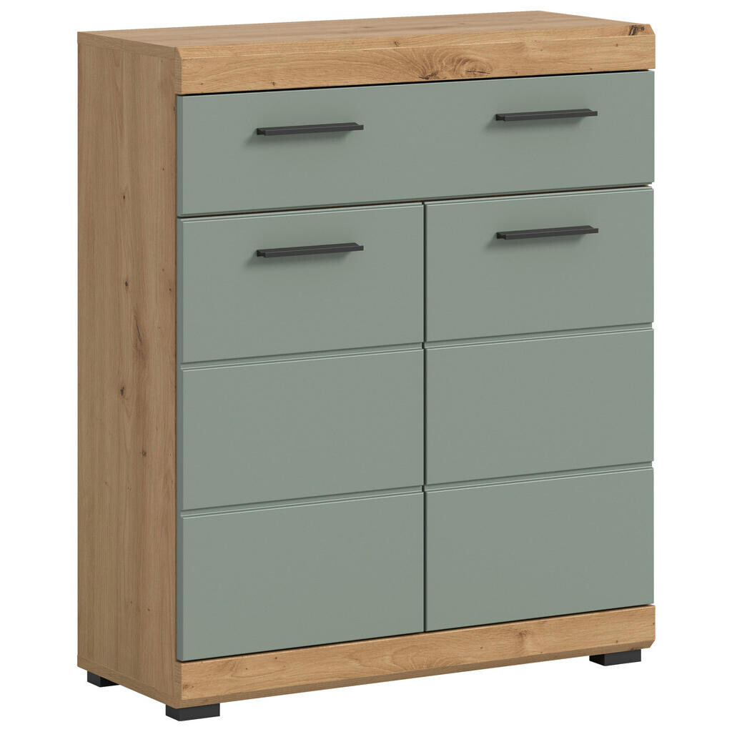 MID.YOU SPODNÁ SKRINKA, šalviovozelená, farba duba, 74/88/31 cm