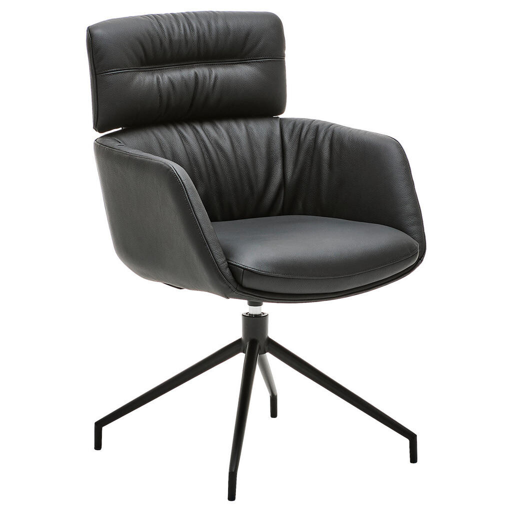 Dieter Knoll STOLIČKA S PODRÚČKAMI, čierna