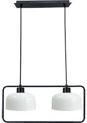 Závesná lampa Zodiac čierna 2x40W E27 biele tienidlo