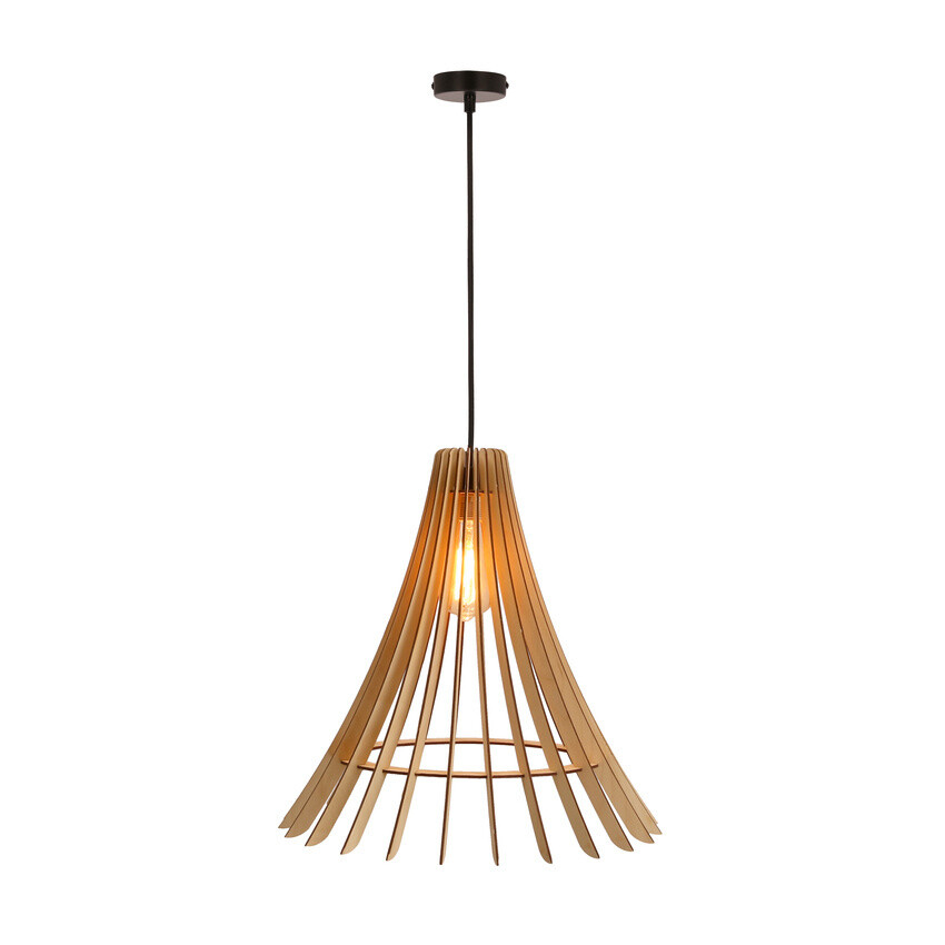 Závesná lampa Eco 1 1x40 e27 Drevené tienidlo