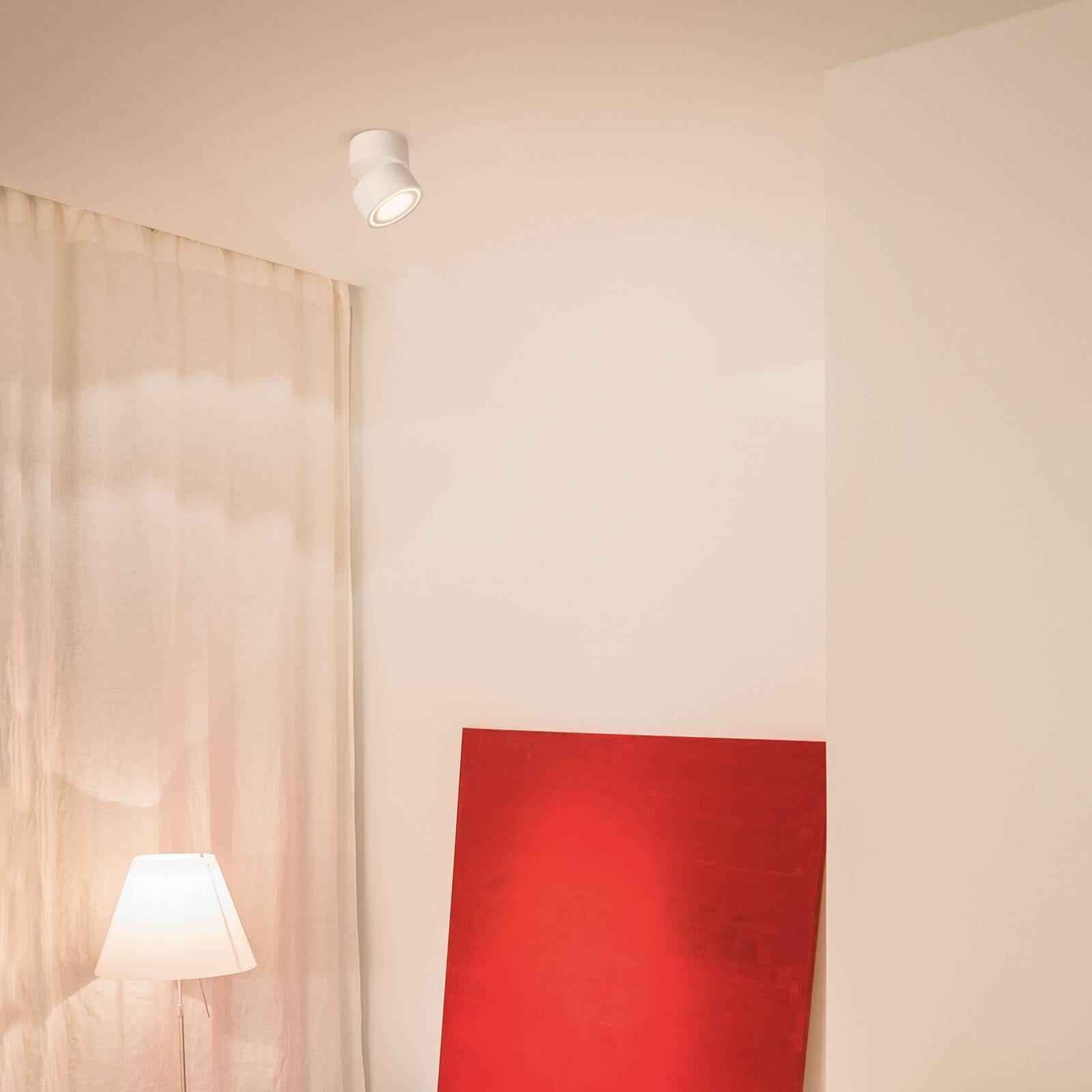 Egger DLS LED stropný reflektor Clippo, stmievanie, biela/zlatá