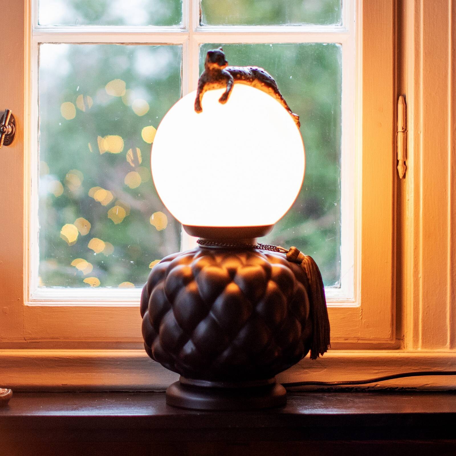 Stolová lampa By Rydens Viva La Diva, čierna, výška 45 cm