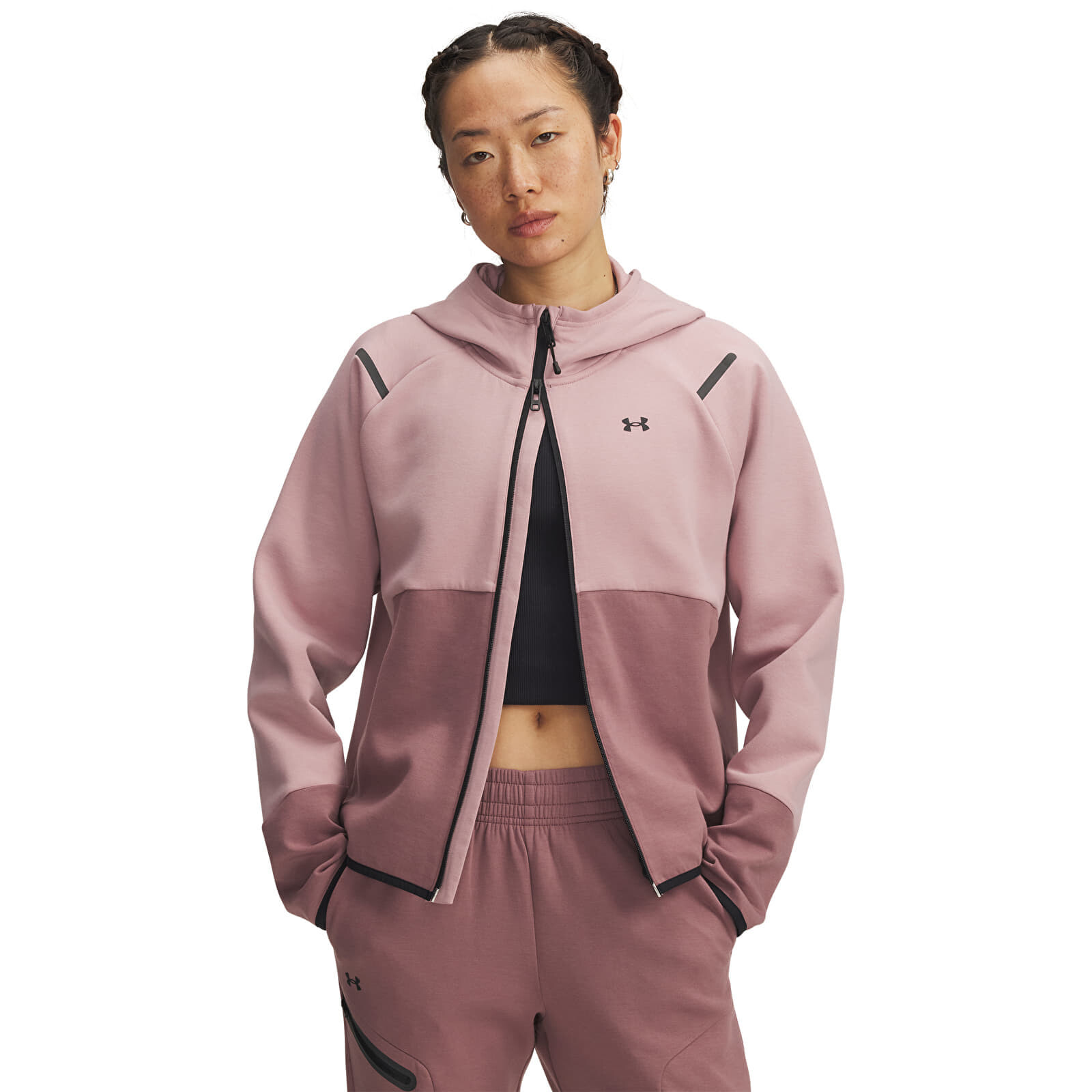 Mikina Under Armour Unstoppable Fleece Fz Pink S