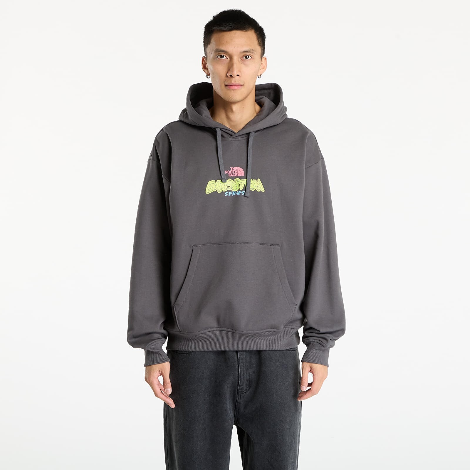 Mikina The North Face U Expedition Celebration Oversized Hoodie UNISEX Anthracite Grey XL