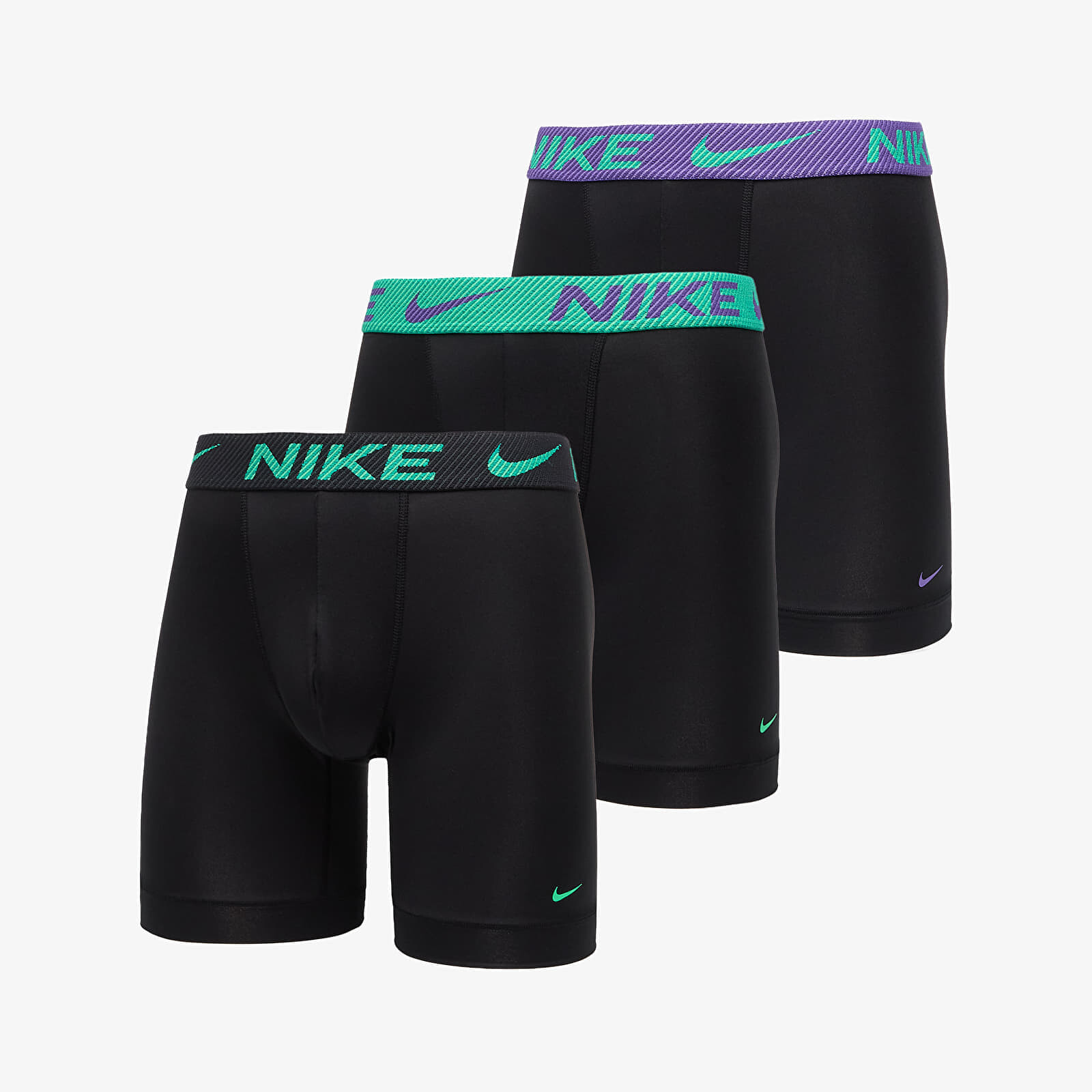 Boxerky Nike DRI-FIT Essential Micro Boxer Brief Long 3-Pack Black S