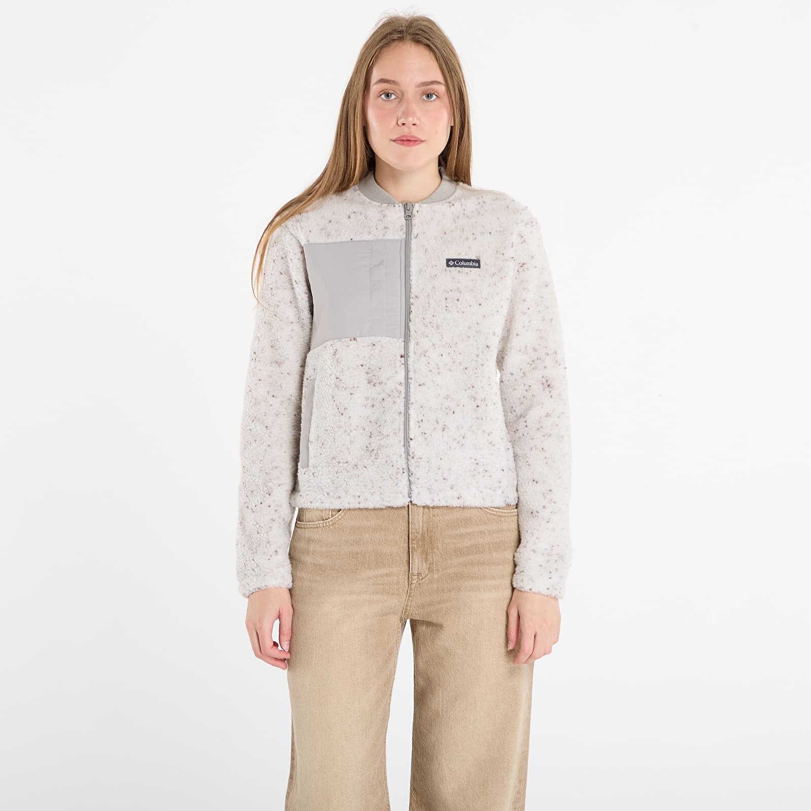 Mikina Columbia Stellar Path™ Fleece Bomber Full Zip Dark Stone/ Flint Grey L