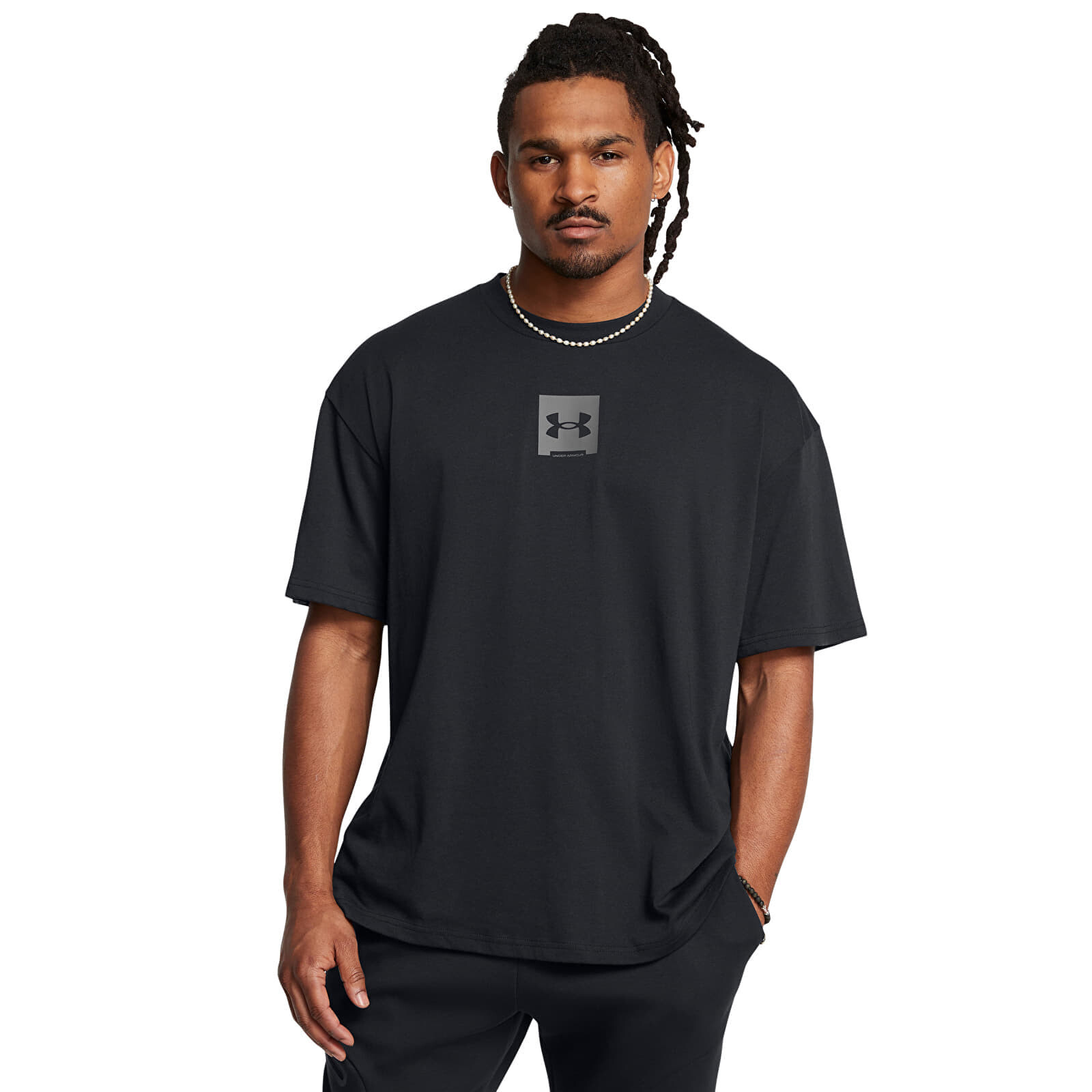 Tričko Under Armour M Hw Os Sm Box SS T-Shirt Black XXL